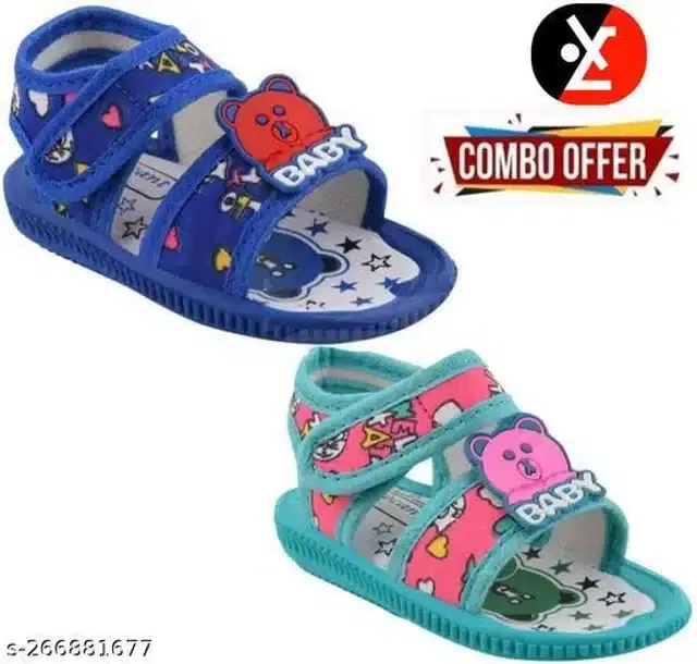 Sandals for Kids, Set of 2 (Blue & Sky Blue, 2-2.5 Years)
