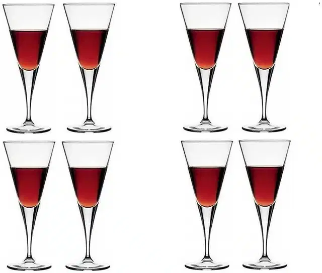 Liquor cum Cocktail Glasses, Transparent, 150 ml, Pack of 8