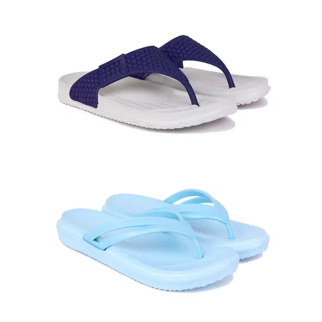 Slippers for Women, Pack of 2 (Multicolor, 5)