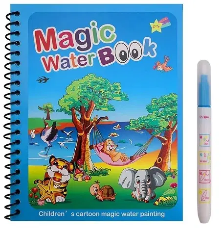 Magic Water Book with Magic Pen for Kids, Set of 2