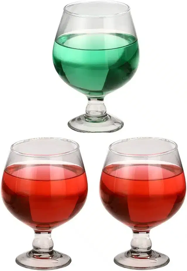 Liquor cum Cocktail Glasses, Transparent, 300 ml, Pack of 3