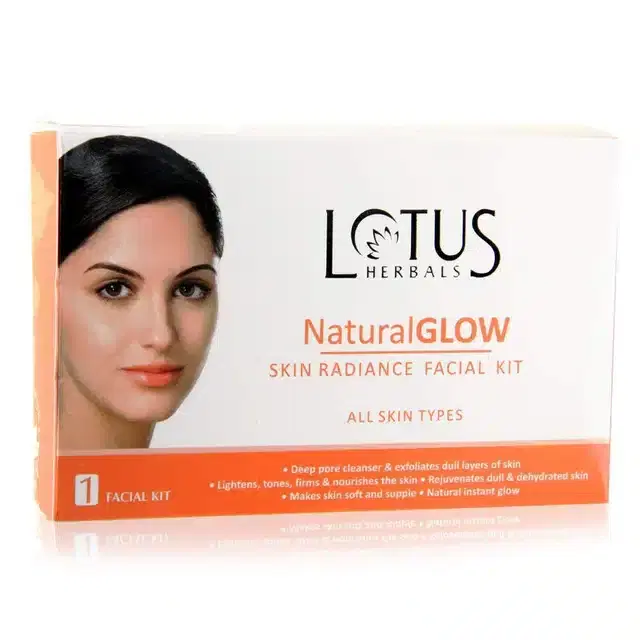 Lotus Herbals Natural Glow Skin Radiance Facial Kit, 50 g