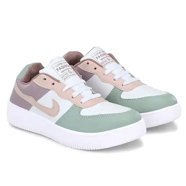 Sports Shoe for Women & Girls (White, 4)