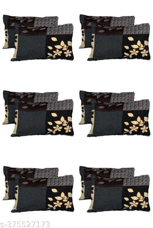 Cotton Pillow Covers, Multicolor, (17x27 inches), Pack of 12