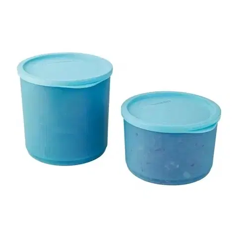 Fresherware Airtight Round Containers Set of 2 [800ml, 1200ml] Assorted