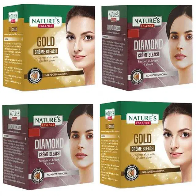 Combo of 2 Natures Gold Creme Bleach & 2 Natures Diamond Creme Bleach, 48 g, R481