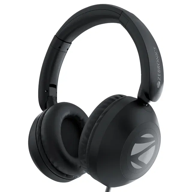 Zebronics Wired Headphone with with Mic, Black