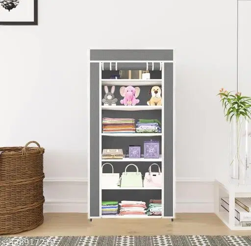 Plastic 6 Layer Collapsible Multipurpose Rack, Grey