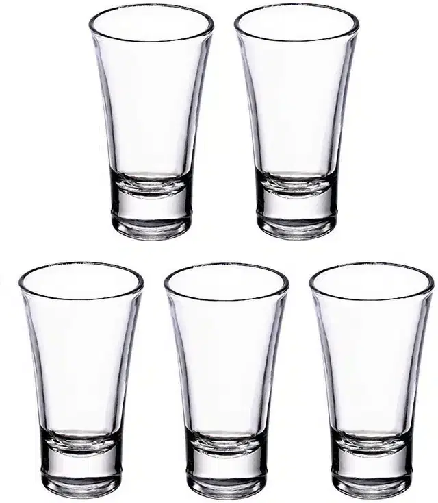 Liquor cum Cocktail Glasses, Transparent, 30 ml, Pack of 5
