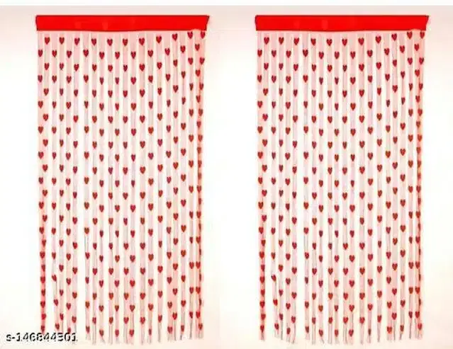 Curtains for Window, Red, 5 feet, Pack of 2