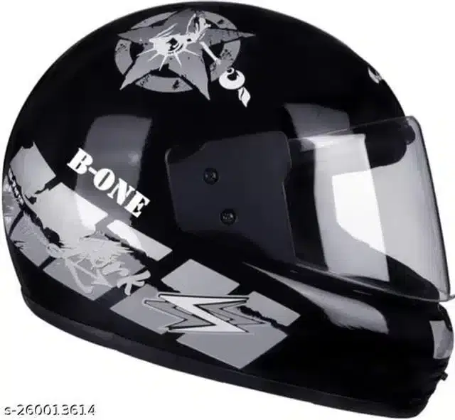 Full Face Helmet For Men & Women, Black & Grey