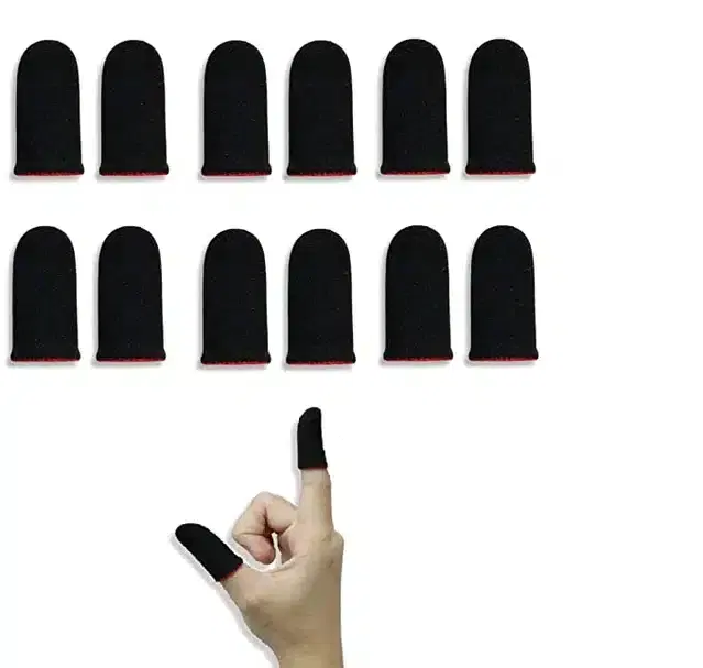 Anti Slip Gaming Finger Sleeves, Multicolor, Set of 6