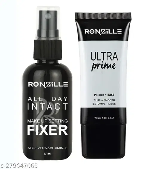 RONZILLE Make up Fixer 60 ml Natural Aloe- Vera Vitamin- E With Tube Primer - 80 ml