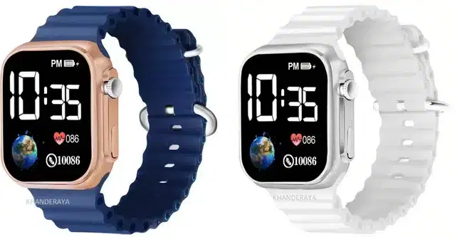 Electronic LED Digital Watch for Kids, Pack of 2 (Multicolor)
