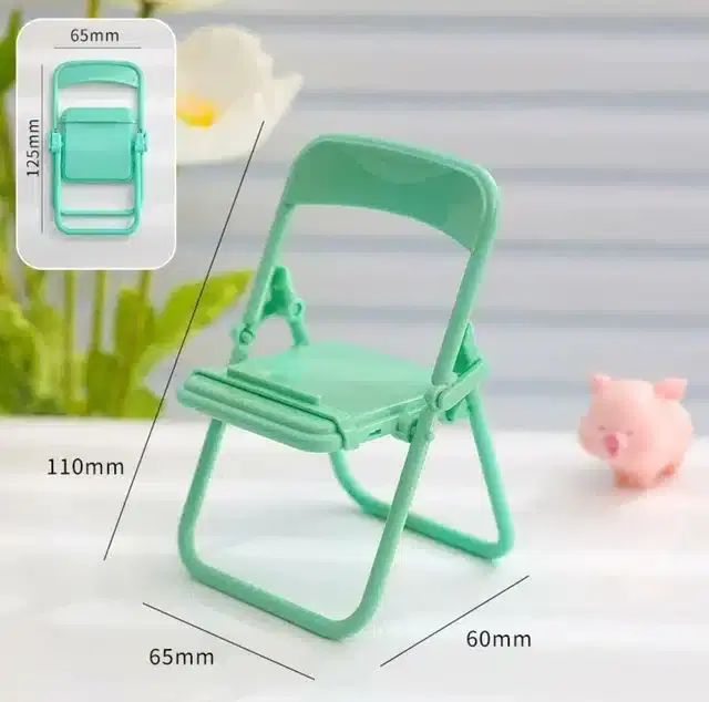 Plastic Mini Chair Shaped Mobile Stand, Assorted