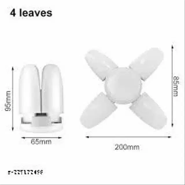 Foldable Fan Shape LED Bulb, White, 25 W