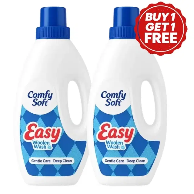Comfy Soft Easy Woollen Detergent Liquid 2X1 L (Buy 1 Get 1 Free)