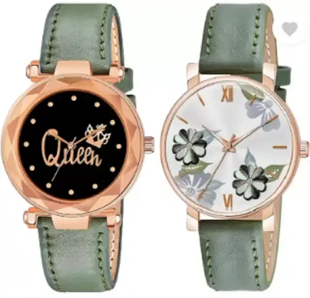 Analog Watch for Women, Pack of 2 (Multicolor)