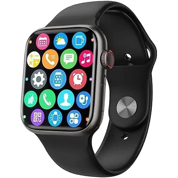 Silicone Strap Smartwatch for Men & Women, Black