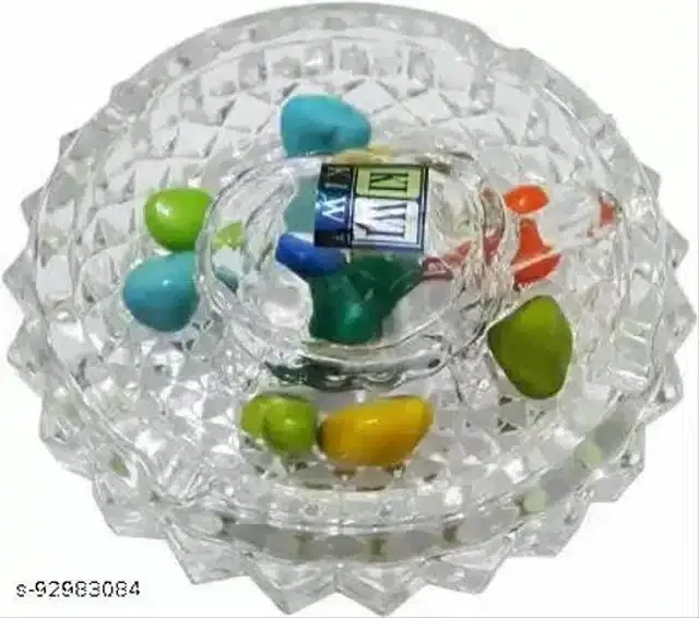 Glass Tortoise Plate, Transparent, Set of 1