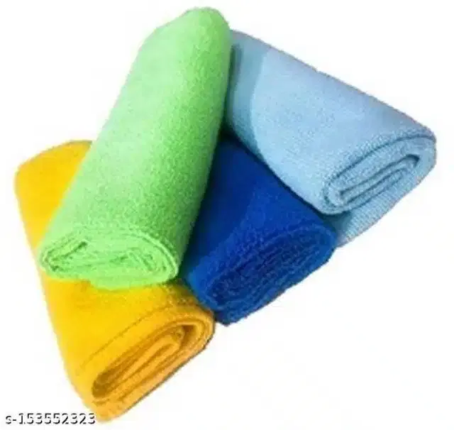 Microfiber Bath Towel, Multicolor, 40x40 cm, Pack of 5