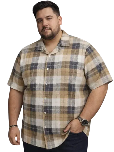 Cotton Blend Printed Shirt for Men, Maroon (3XL)