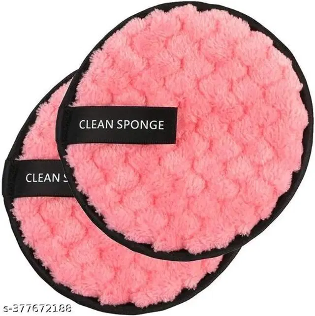 Makeup Remover Cleansing Pad, Pink, Pack of 2