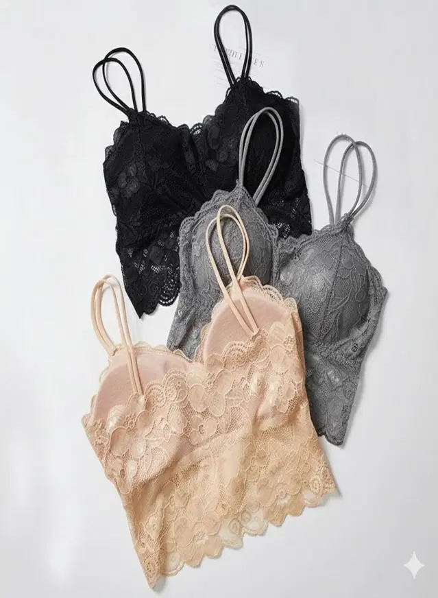 Cotton Solid Padded Bras for Women, Multicolour, Pack of 3 (28)