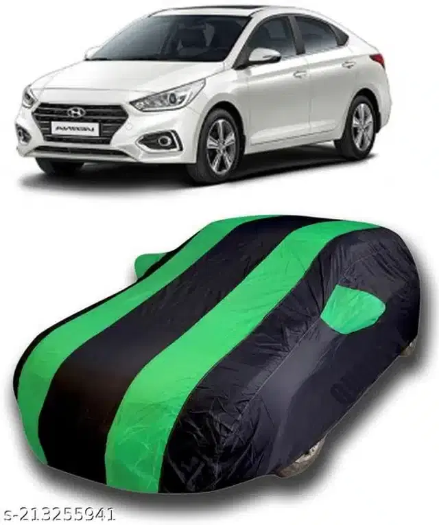 Taffeta Waterproof Car Cover for Hyundai Verna, Multicolor