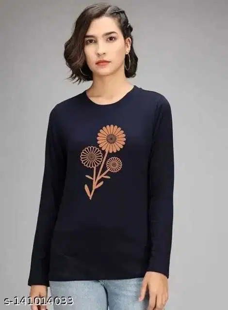 Women's Full Sleeves Sweatshirt (Navy Blue, S) (PC-53)