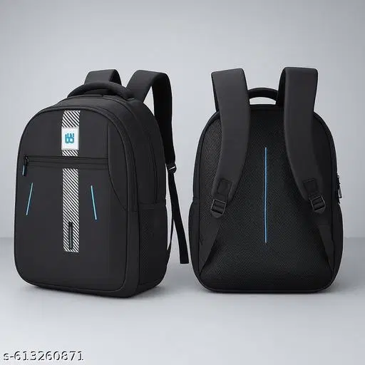 Polyester Backpack for Men & Women, Black