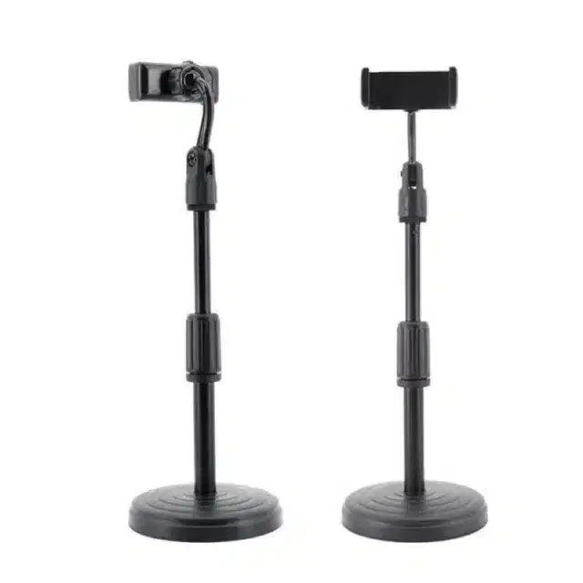 Plastic Universal Mobile Holder with Adjustable Height, Pack of 2, Black