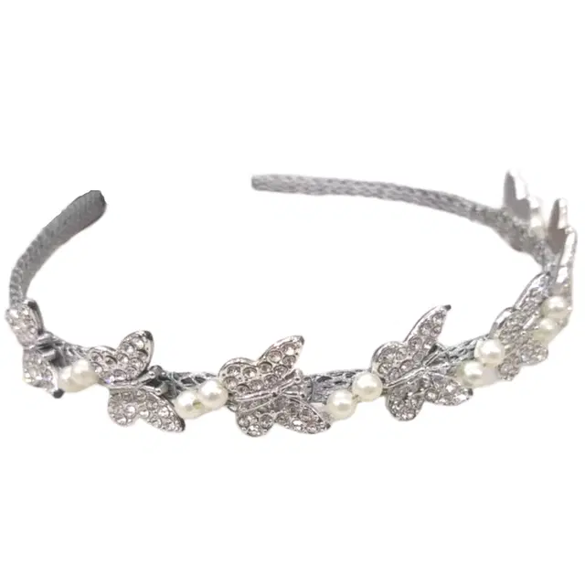 Brass Hair Band for Women (Silver)