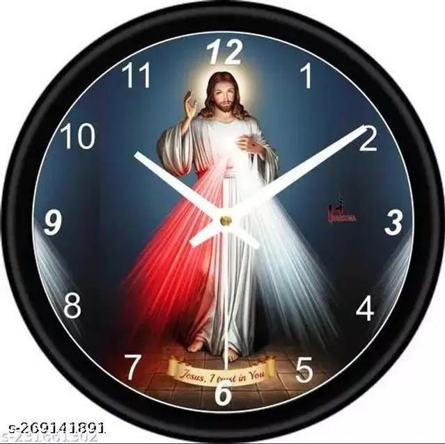 Plastic Wall Clock, Multicolor