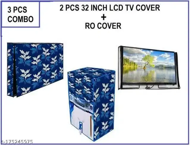 Tv Cover & Ro Cover, Multicolor, Pack Of 3