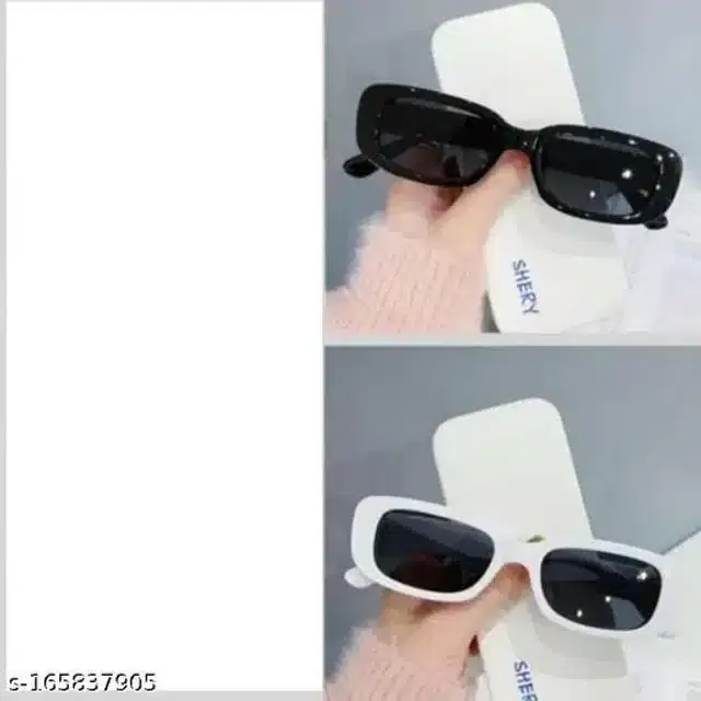 Sunglasses for Men, Pack of 2 (Black & White)