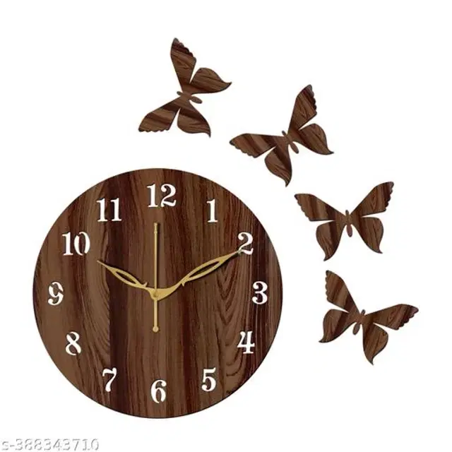 Wooden Wall Clock, Brown