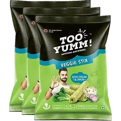 Too Yumm Veggie Stix Sour Cream & Onion 3X21 g (Set of 3)