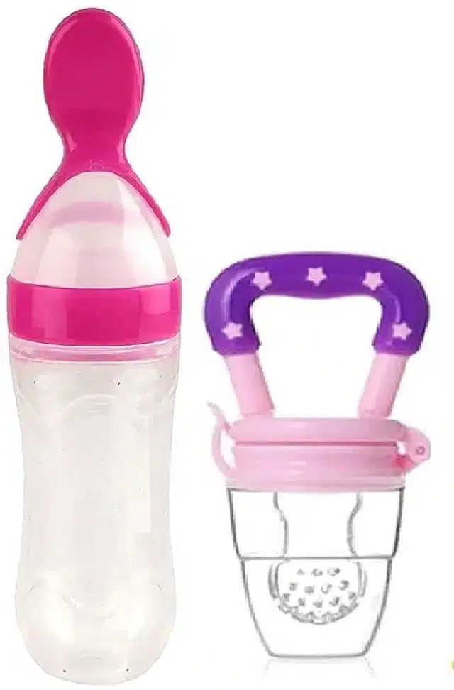 Silicone Fruit & Food Feeder for Kids, Multicolor, Set of 2