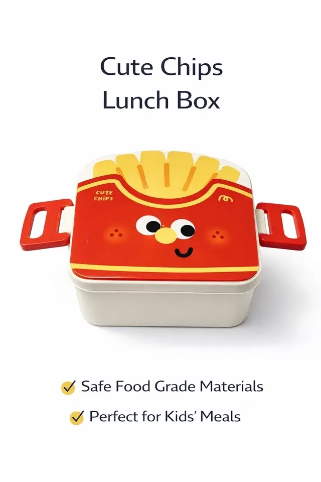 Cute Chips Lunch Box with Spoons
