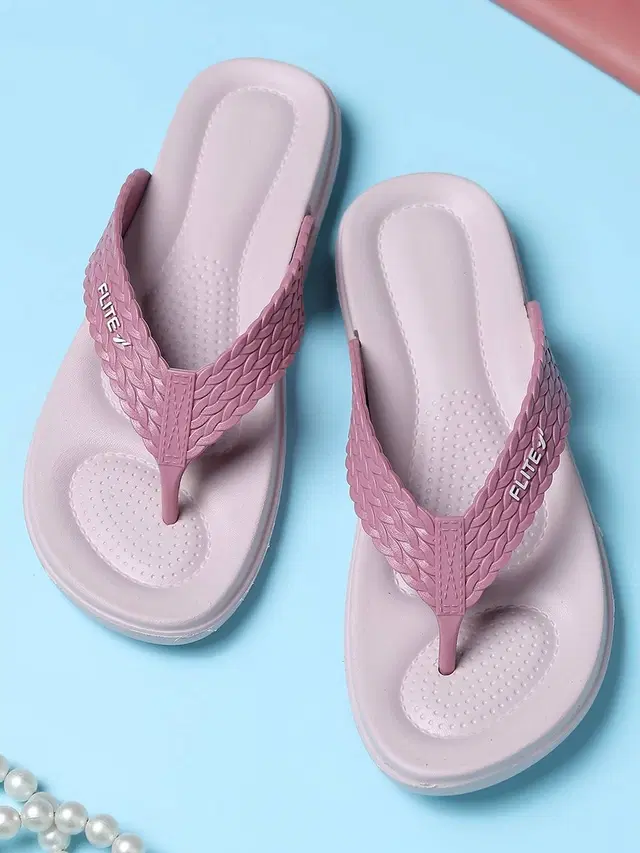 FLITE Casual Slippers for Women (Purple, Purple, 4 UK/India)