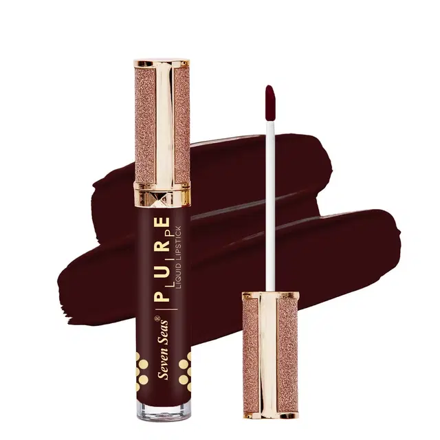 Seven Seas Liquid Lipstick for Women, Dark Brown (8ml)