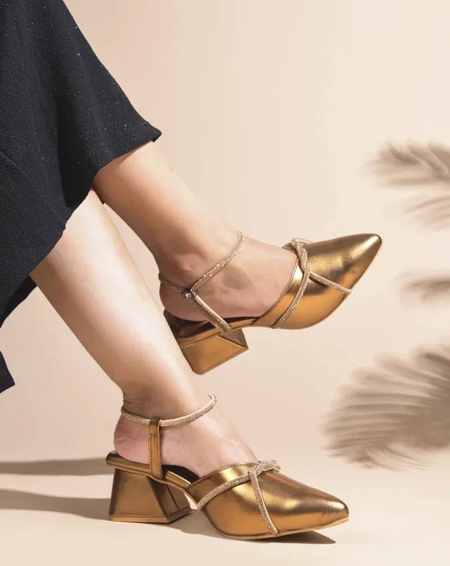 JM Looks Elegant Heels for Women (Copper, 3)