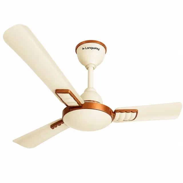 Longway Wave P1 1200 mm 3 Blade Ceiling Fan  (Ultra High Speed | Ivory | Pack of 1
