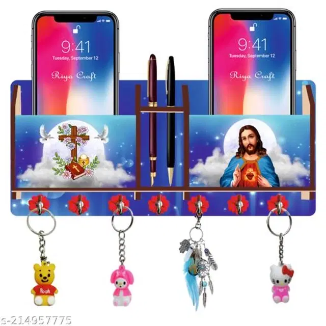 Wooden Key Holder, Multicolor