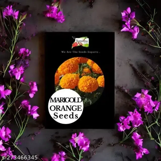 Marigold Orange Hybrid Flower Seeds, Pack of 50