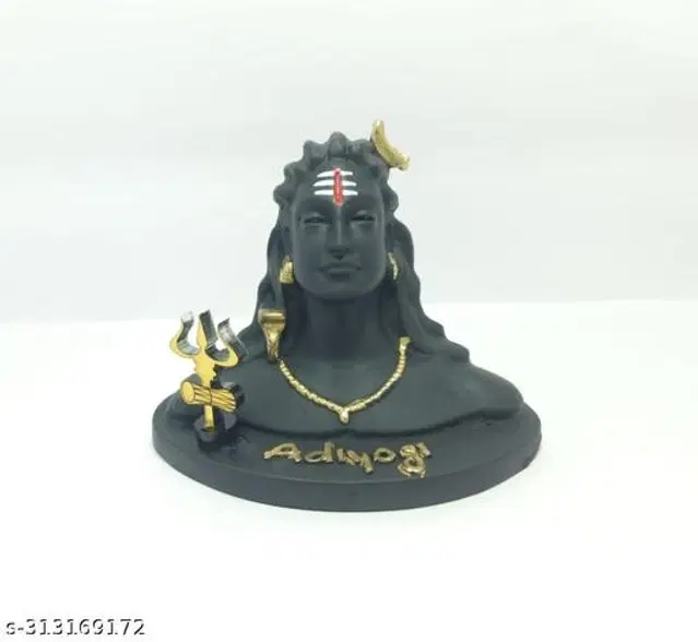 Lord Adiyogi Shiva Car Showpiece, Multicolor