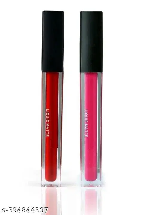 Professional Beauty Long Lasting Liquid Matte Lipsticks Red & Pink