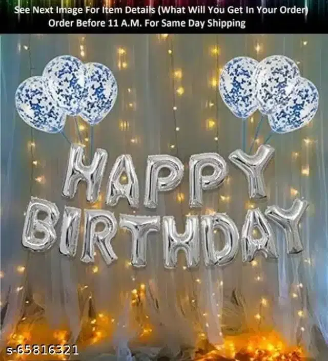 Birthday Party Decoration Kit, Multicolor, Set of 10