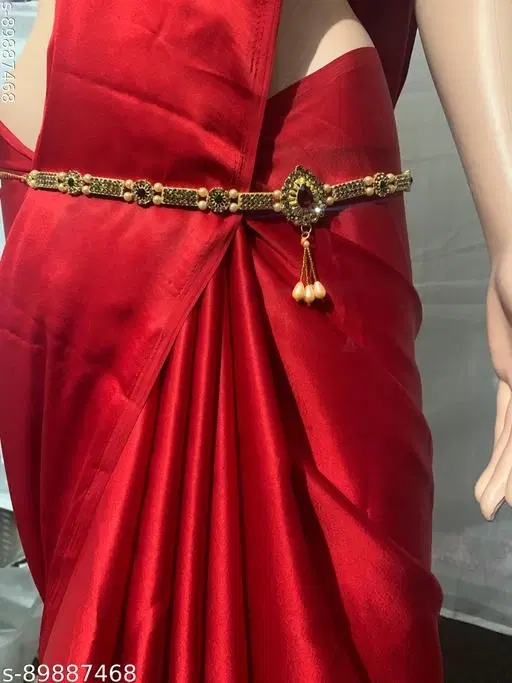 HASTKALA Kamarband for Women (Gold, Free Size)